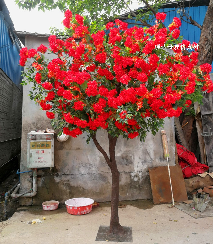 仿真绣球花树室内客厅花艺超市商店摆放观赏庭院装饰景观仿真花树图片