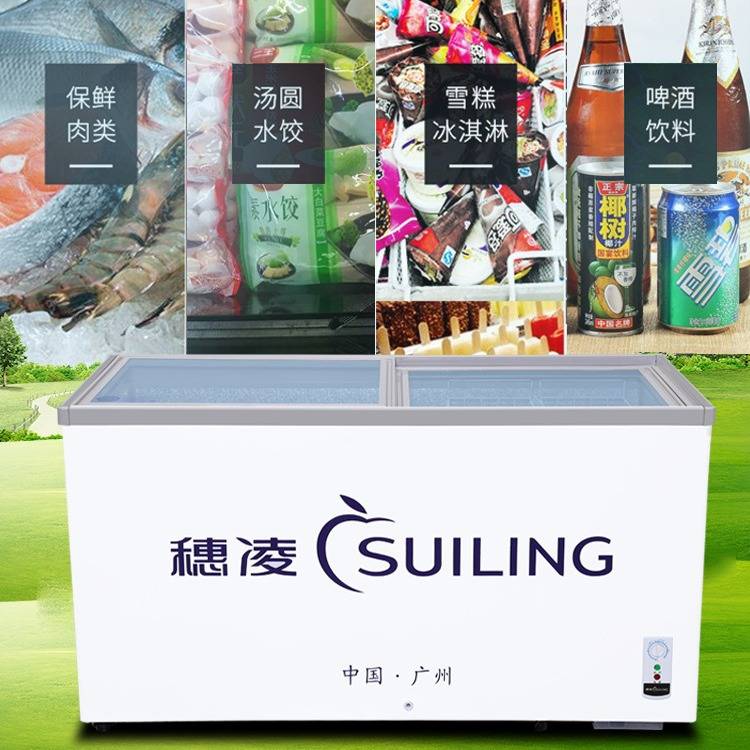 穗凌冰柜商用卧式速冻雪糕柜冰箱冷冻冷藏小型水柜饮料啤酒展示柜图片