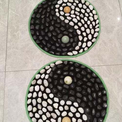 天然雨花石鹅底卵石足底按摩垫脚摩器足疗走281毯石脚垫子路指按