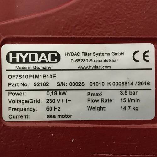 92162  OF7S10P1M1B10E # HYDAC//贺德克