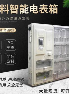 塑料智能PC+ABC12户左右开门灰色电表箱量大从优