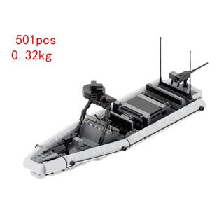 3现货小颗粒MOC-147311海豹突击队充气船积木玩具模型摆件