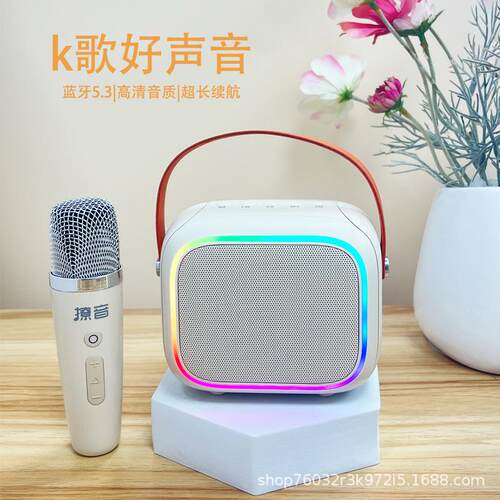 撩音P3C单麦版话筒音箱一体麦克风K歌无线音响家用KTV唱歌好音质