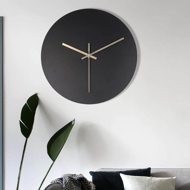 创意简约金属挂钟客厅个性钟表玄关商店装饰挂墙钟家用无数字钟