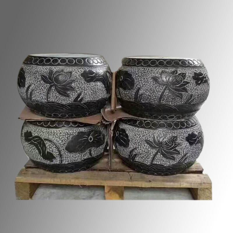 直售古建中式装饰柱顶石青石空心柱墩石古建筑修缮用石柱墩