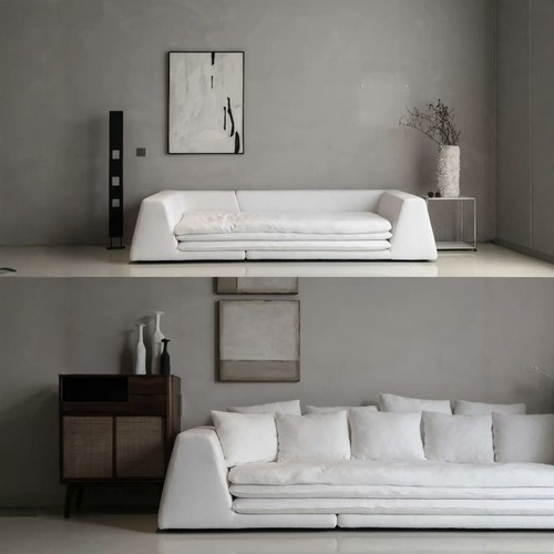 岛屿沙发原创设计师款棉麻布艺