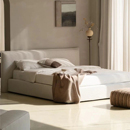 设计师款 平川床北欧现代简约布艺床主卧双人床轻奢奶油风民宿床