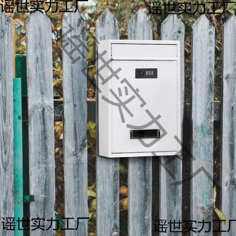 信箱挂墙 户外防雨创意铁皮欧式密码锁报箱挂墙小区