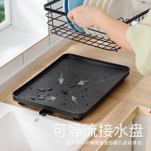 用厨房沥水碗架BDH家面碗柜台滤水置物架收纳碗碟沥水篮放碗筷篮