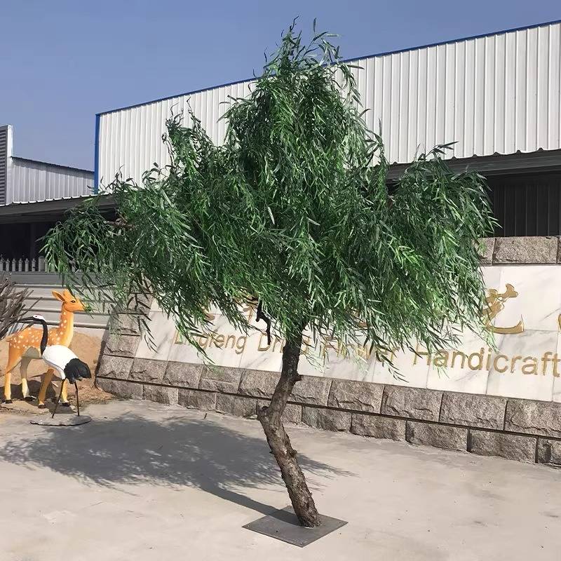 仿真柳树公园垂柳假树影视舞台道具造型树酒店大厅布景客厅造景树