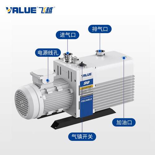 VALVKVUE飞越VRD业8/16工双级油旋片真空泵泵实验室电动抽气机-械