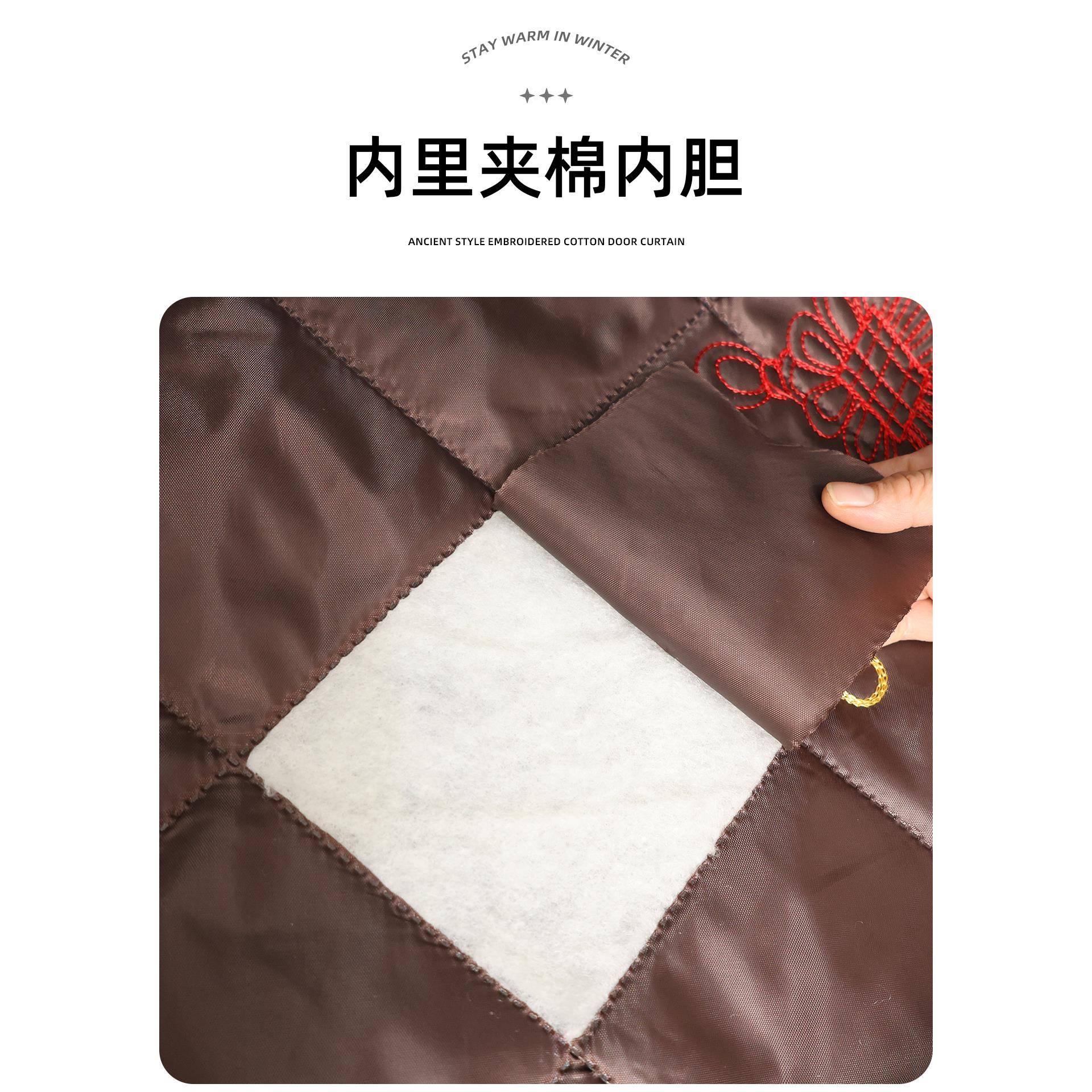 ?大新品刺绣冬季棉保暖防风加厚门帘保磁吸家用隔断Fh(x}x}d门帘