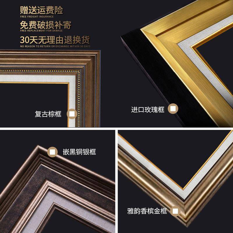 一帆风顺油画房欧式书装DGK饰室画办公式挂画玄关帆船美餐厅饭厅