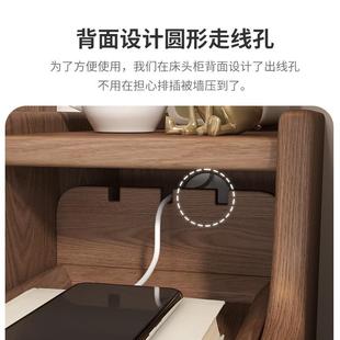 窄床头柜小公型超窄20cm30分985床柜边窄夹缝收纳子实极木床头置