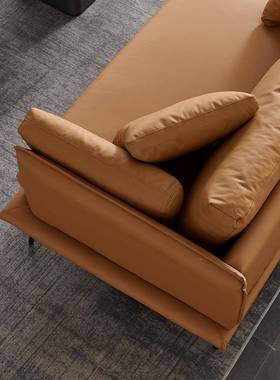 意AYS式极简帕沙发约现纳代轻奢沙小简户型客厅三人铁艺羽绒发