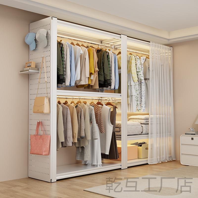 LRF加厚组合衣帽架置物架衣柜出租房简经济型衣量橱用大容家挂衣