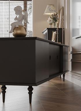 古美式复视柜茶几组合客厅中家用简约现64377代新款黑色古电视电