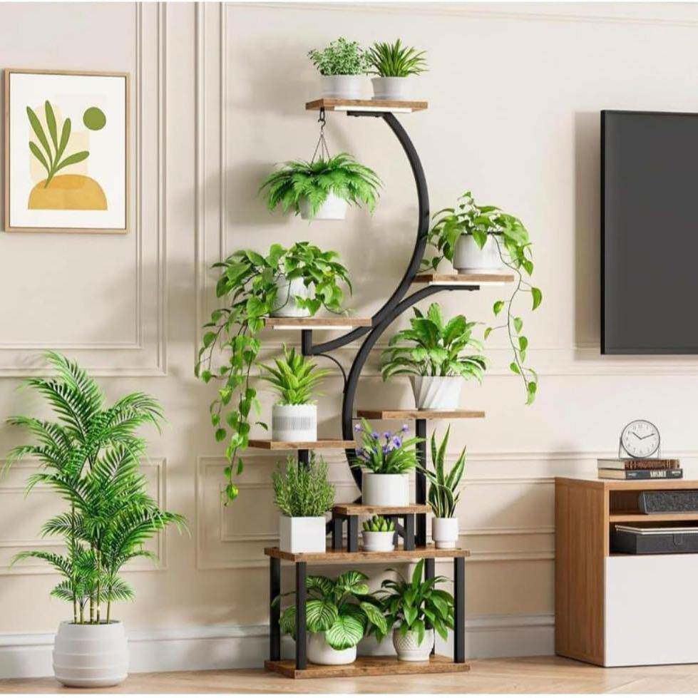 内植物架落地置物室架铁多多木拼HXU接铁艺层阳台花架肉花盆架子