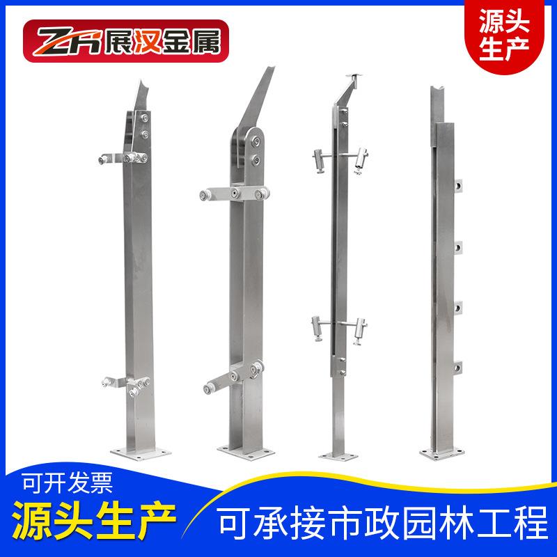 不锈钢立柱04楼梯栏立玻璃栏杆工3程立柱柱家015用玻璃杆商场立柱图片