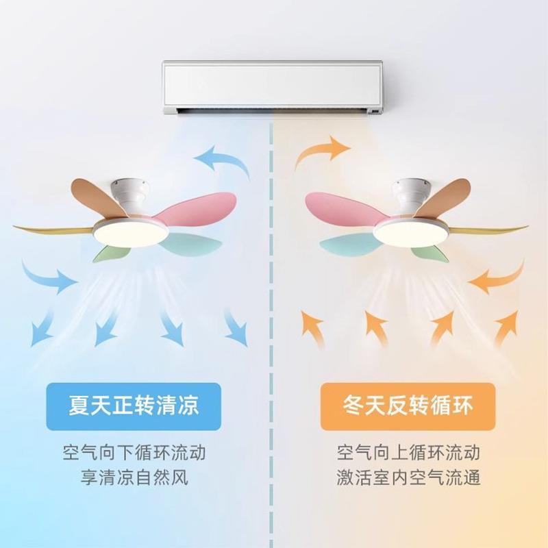 现全儿光谱卧室吊扇灯代简体约电风扇吊灯家用灯扇一1灯童房风扇