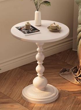 SHI客QU趣沙发边几厅黑色复古角几铁艺圆轻桌VNF床头奢阳台矢小茶