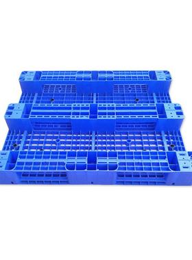 塑料川平字卡板厂家面平板NRP高载重可置钢管单面叉双塑料车托盘