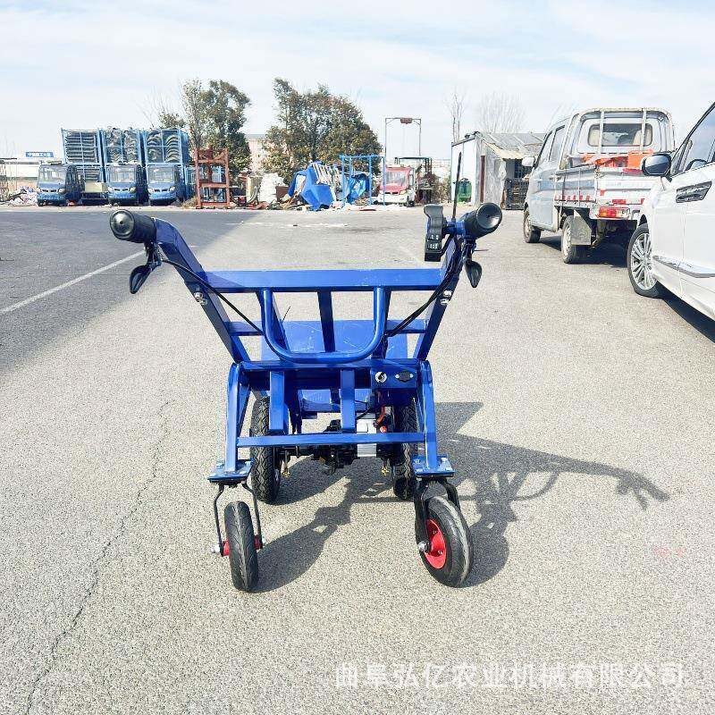 新型折叠果园运输平板车无品牌/48V手加滩大电机山灰地独轮推车河