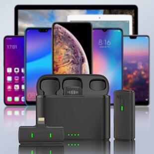 K0新无线领4夹麦31321克风充电1仓迷你话筒2.G直播器声卡款收音麦