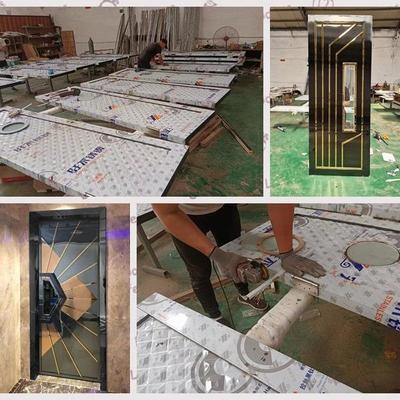 工厂tv隔音门夜总足浴门套不锈钢门会隔音门ktvk包发光款21厢门发