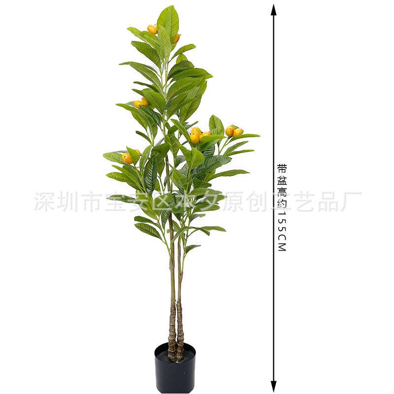 款仿真枇杷树盆栽饰无品牌/室内外客装小果树新植物绿植盆厅景摆