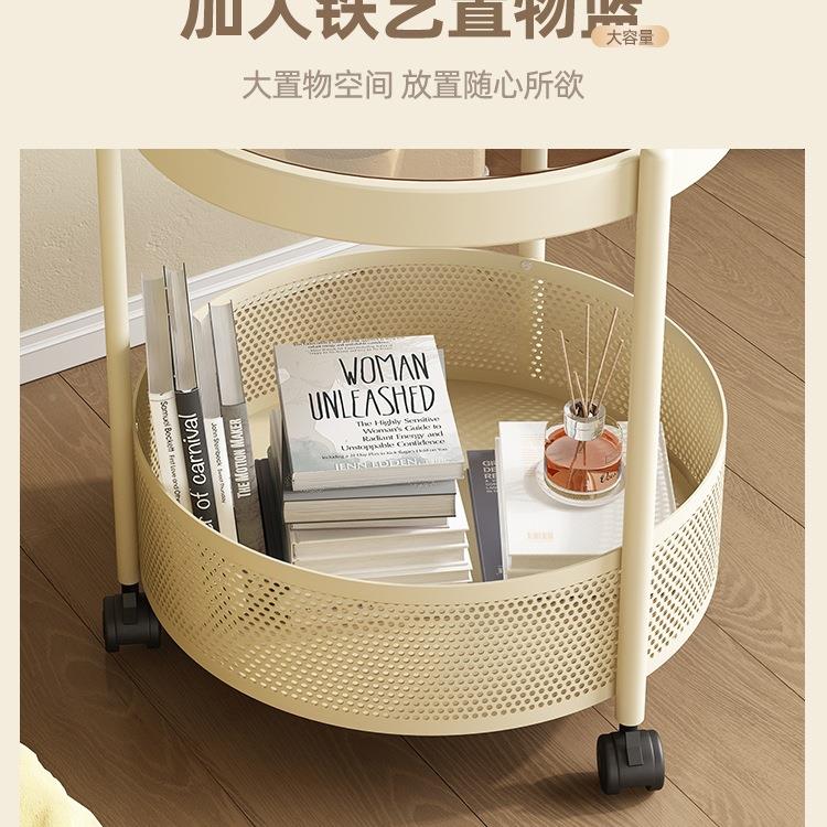 动复古中古风可移沙发边阳台小茶桌床头几985侧边推柜小茶几小车
