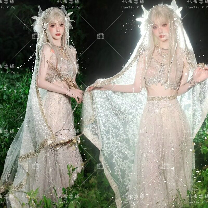 异域公主服装女西双版纳拍照影楼写真旅拍异域风情森系精灵艺术照