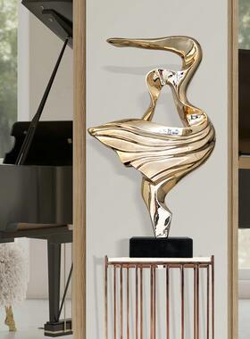 透明现脂摆件代简约抽象艺术客树厅玄关样板间塑软装装ST276饰工