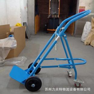 气瓶推车厂家氮气不锈钢氧气乙炔瓶双钢瓶折叠静音架子搬运车