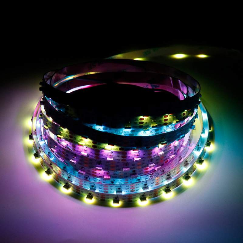 侧发光幻彩灯带WS2812B-4020 RGB全彩SK6812橱柜家装汽车氛围灯带