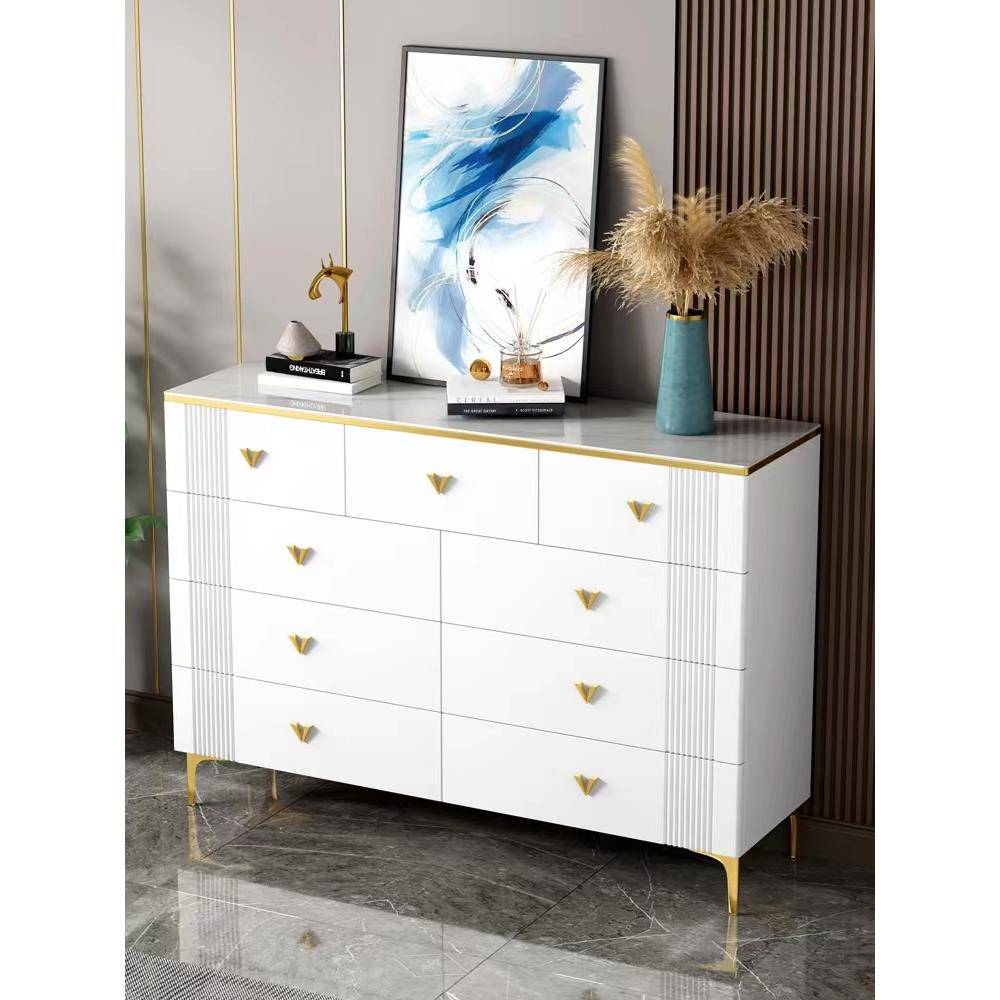 8V轻奢岩板卧室斗柜电视柜旁边六八斗柜靠墙隔断九斗柜多功能收纳