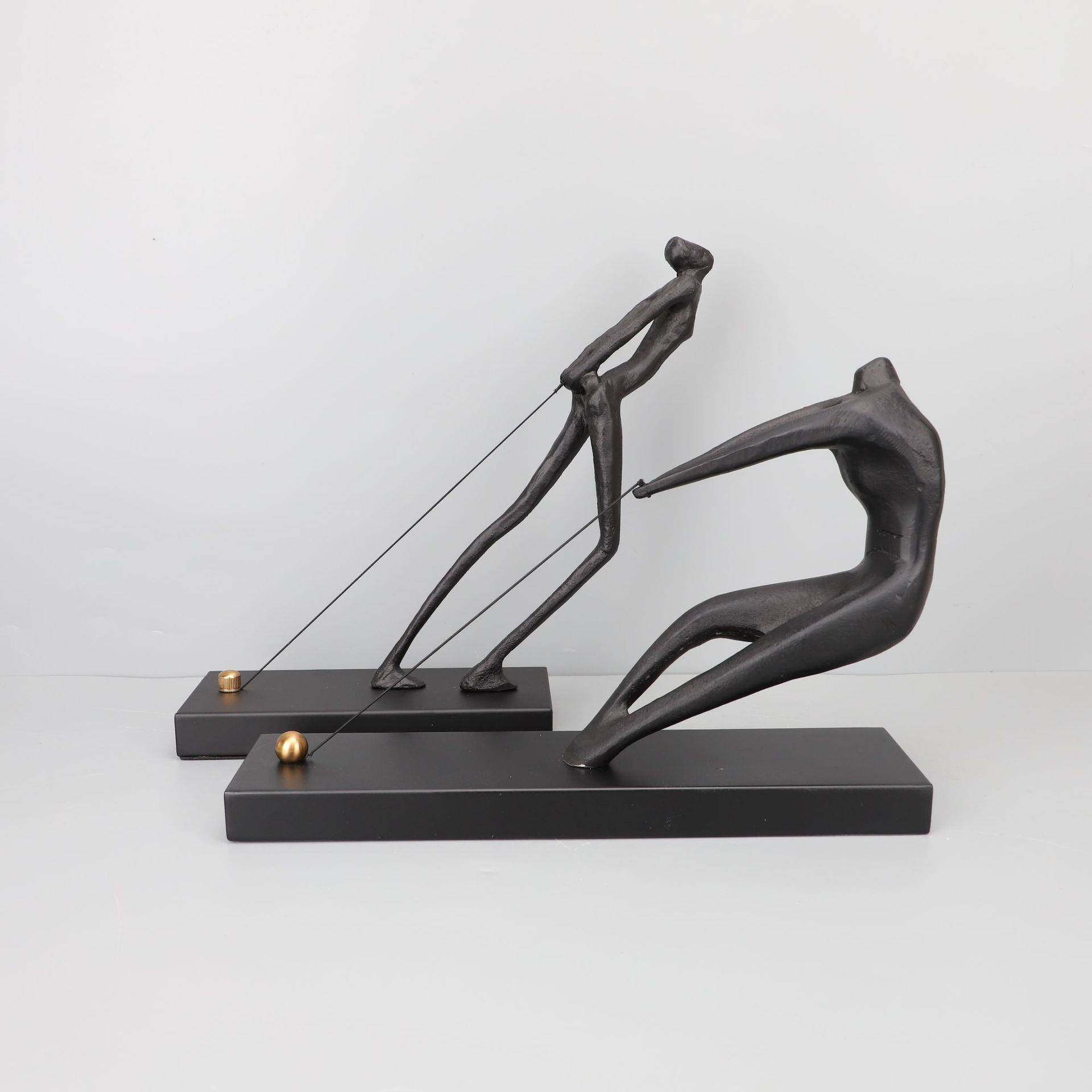 现代简约创意拉绳人摆件样板房电视柜书房客厅玄关家居桌面装饰品,特色手工艺,其他特色工艺品,淘宝优惠券,粉丝福利购,淘宝优惠卷