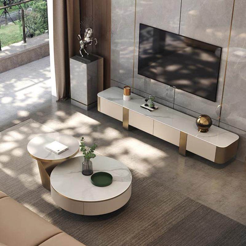 北欧客厅轻奢岩板茶几电视柜组合现代小户型铁艺子母圆形茶几简约,自行车/骑行装备/零配件,更多零件/配件,淘宝优惠券,粉丝福利购,淘宝优惠卷