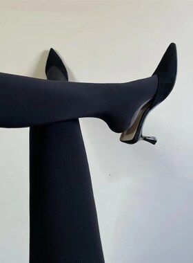 不掉档18e穿不加绒 黑色春秋连裤袜不透微压显瘦连袜打底裤薄款