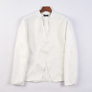 休闲时尚 223立领长袖 修身 外套男75765春秋新款 炸街潮流小西服 西装