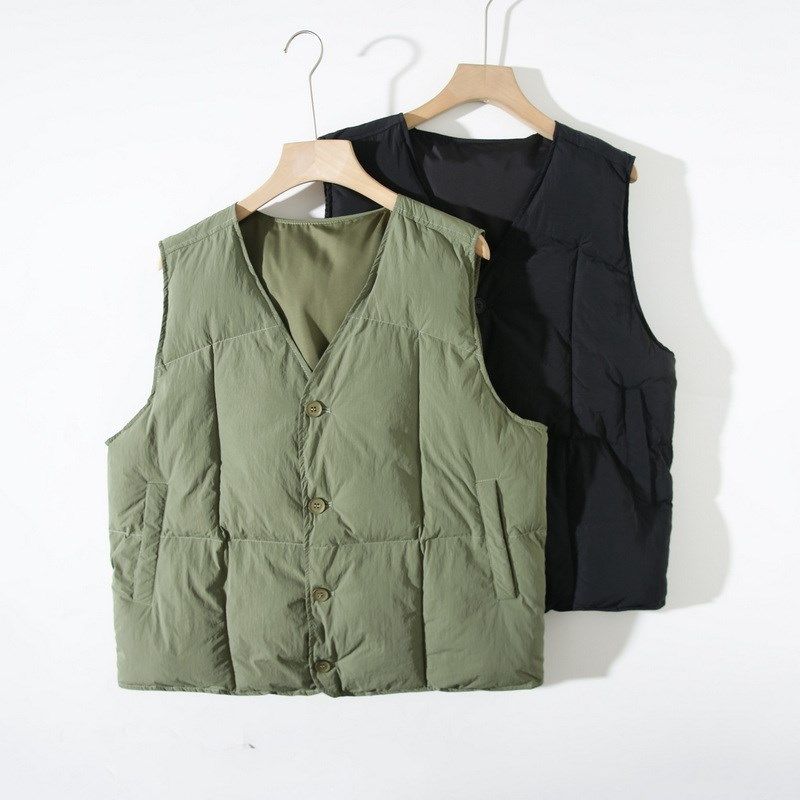 秋冬新款户外高级休闲高蓬轻盈保暖V 领夹棉坎肩外套男女宽松马甲,男装,常规马甲,淘宝优惠券,粉丝福利购,淘宝优惠卷