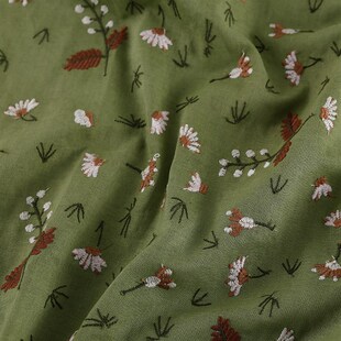 新款苎麻c棉绣花面料 刺绣时装旗袍手作箱包家居用品装饰布料