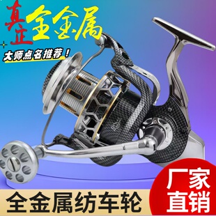 全金属无间隙16000型纺车轮大物远投轮海钓锚Q渔轮斜口轮子鱼线轮