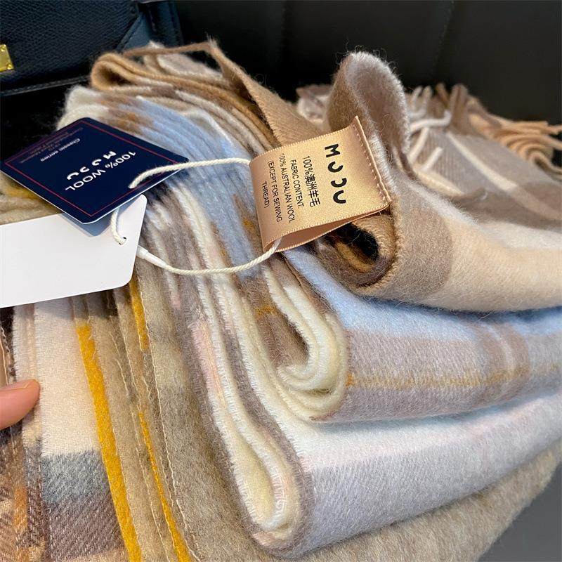 2026新款100%wool澳洲纯羊毛格围巾冬季百搭保暖情侣围脖学生送礼,服饰配件/皮带/帽子/围巾,围巾/丝巾/披肩,淘宝优惠券,粉丝福利购,淘宝优惠卷