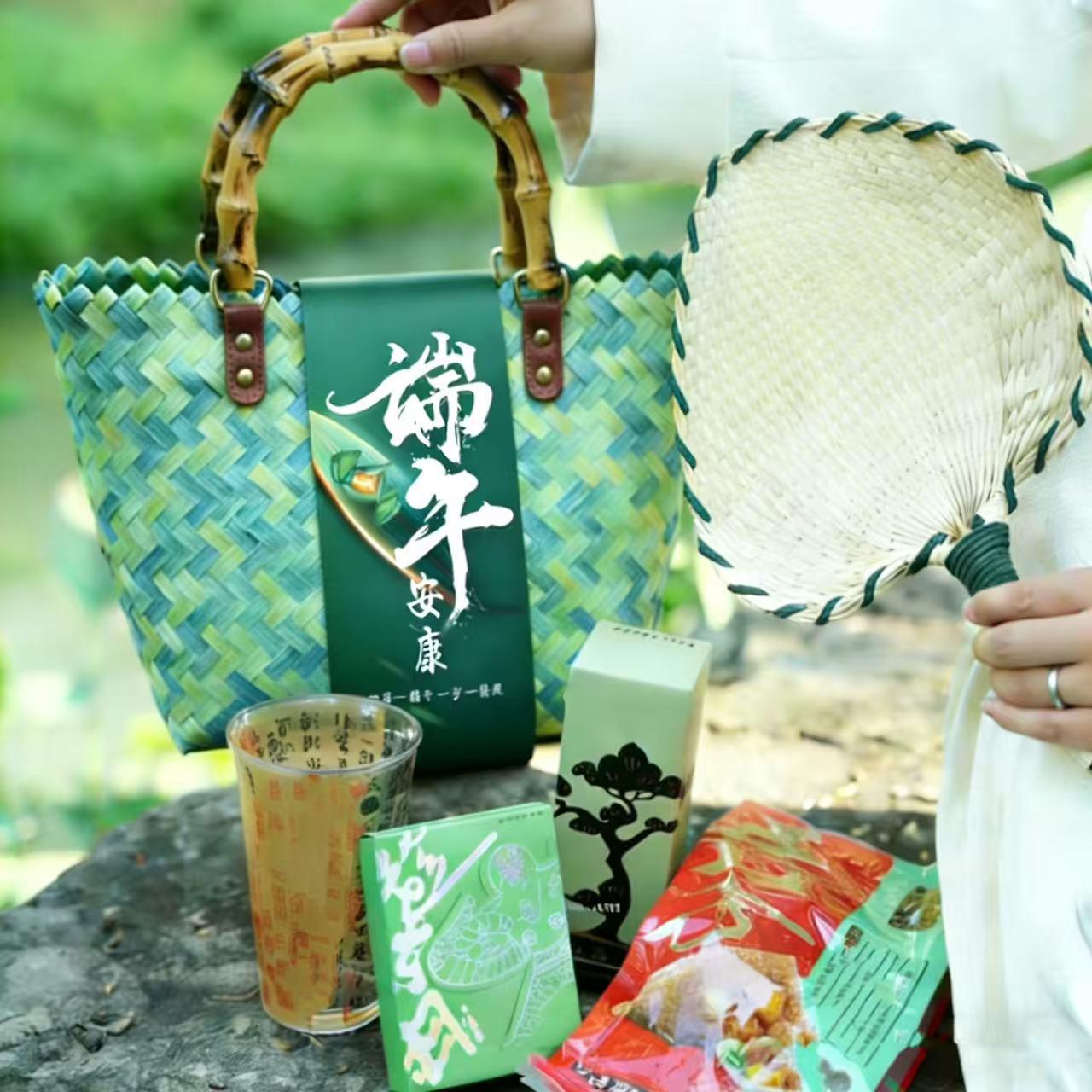 新中式竹编伴手礼篮节日喜事图片