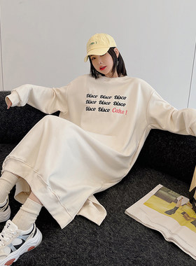 哺乳期秋冬装新款大尺码女时尚辣妈款产后外出哺乳衣加绒外穿洋装