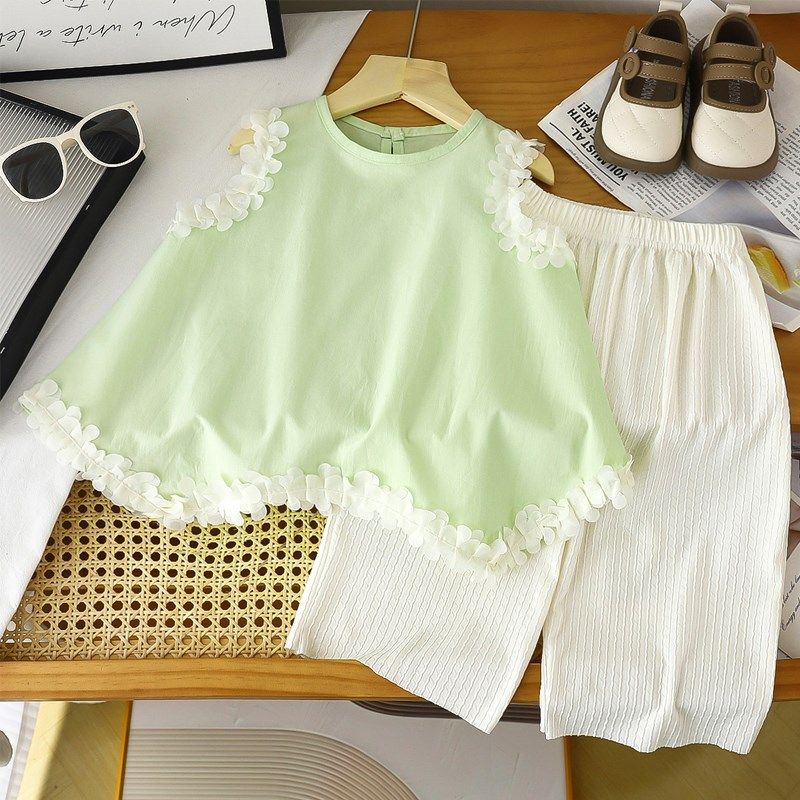 网红夏季女童宝宝儿童中长款无袖不规则高级感背心上衣娃娃衫套装,童装/婴儿装/亲子装,套装,淘宝优惠券,粉丝福利购,淘宝优惠卷