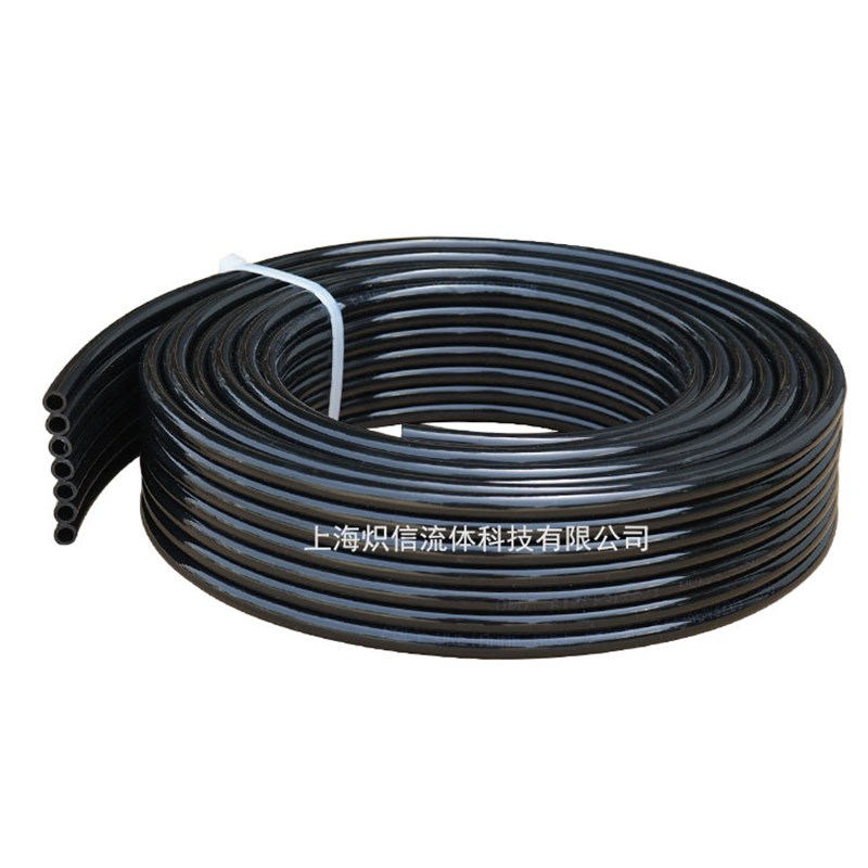 PU气管双排管印花机贴片机用多排气管彩色同色多并排气管3排7排管