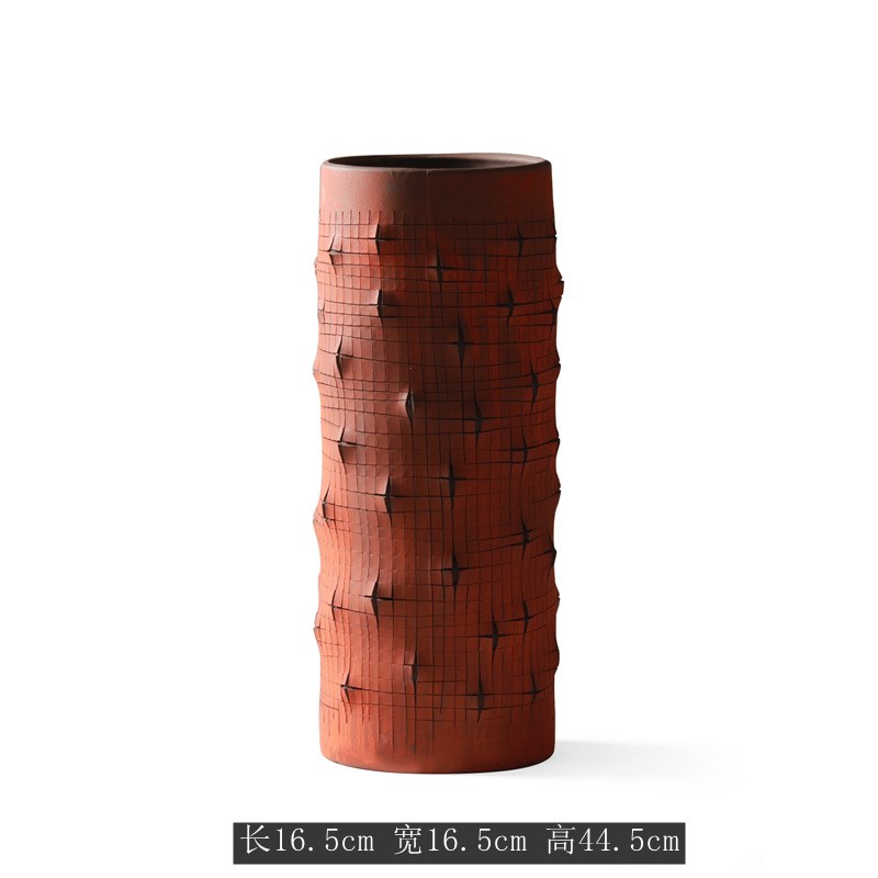 简约现代黑白色线条裂口花器售楼处陶瓷花瓶插花器样板房家居摆件