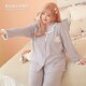 宽松甜美套装 胖mm女特大码 200斤6XL300斤纯棉F春秋睡衣家居服长袖